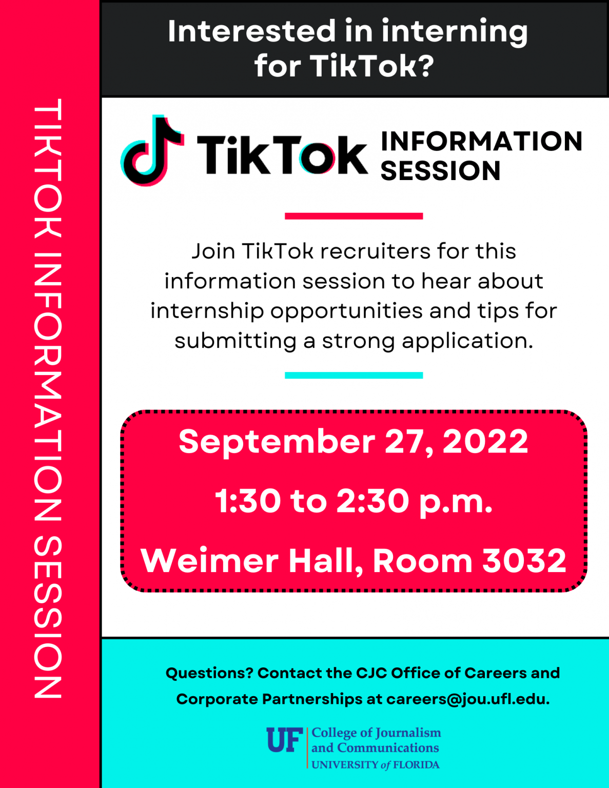 Tik Tok Internship Information Session UF College of Journalism and