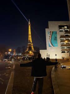 Jack posing in Paris