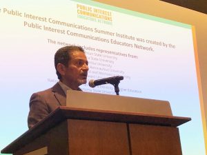 Antonio Farias, vice chancellor of diversity, equity and inclusion at the University of Colorado Denver, welcomes attendees.